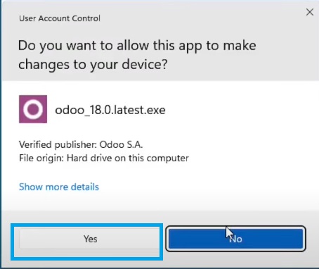 วิธีติดตั้ง odoo