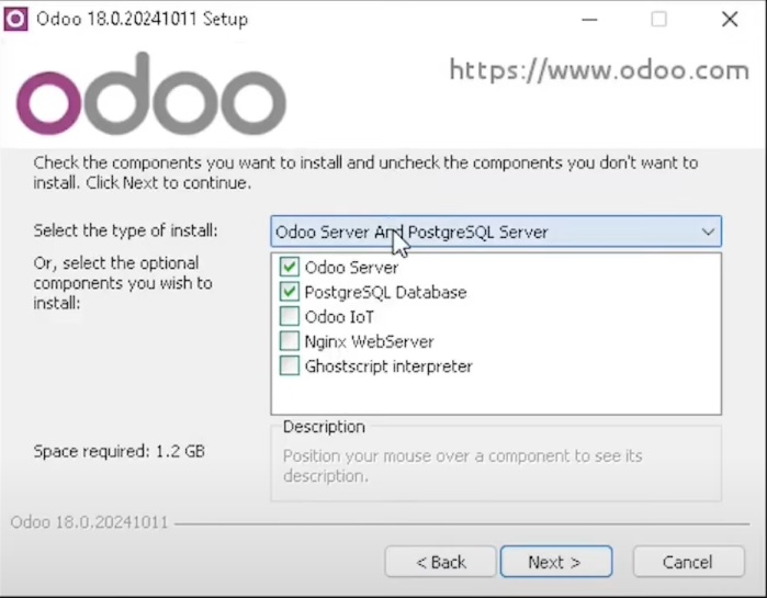 วิธีติดตั้ง odoo